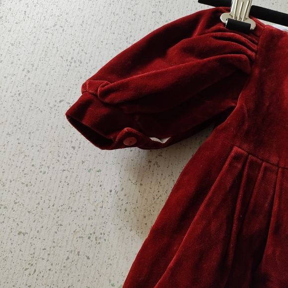 Vtg Baby Graziella Velour Romper 0-2mos Baby First Christmas Red Made In Italy - Picture 7 of 9